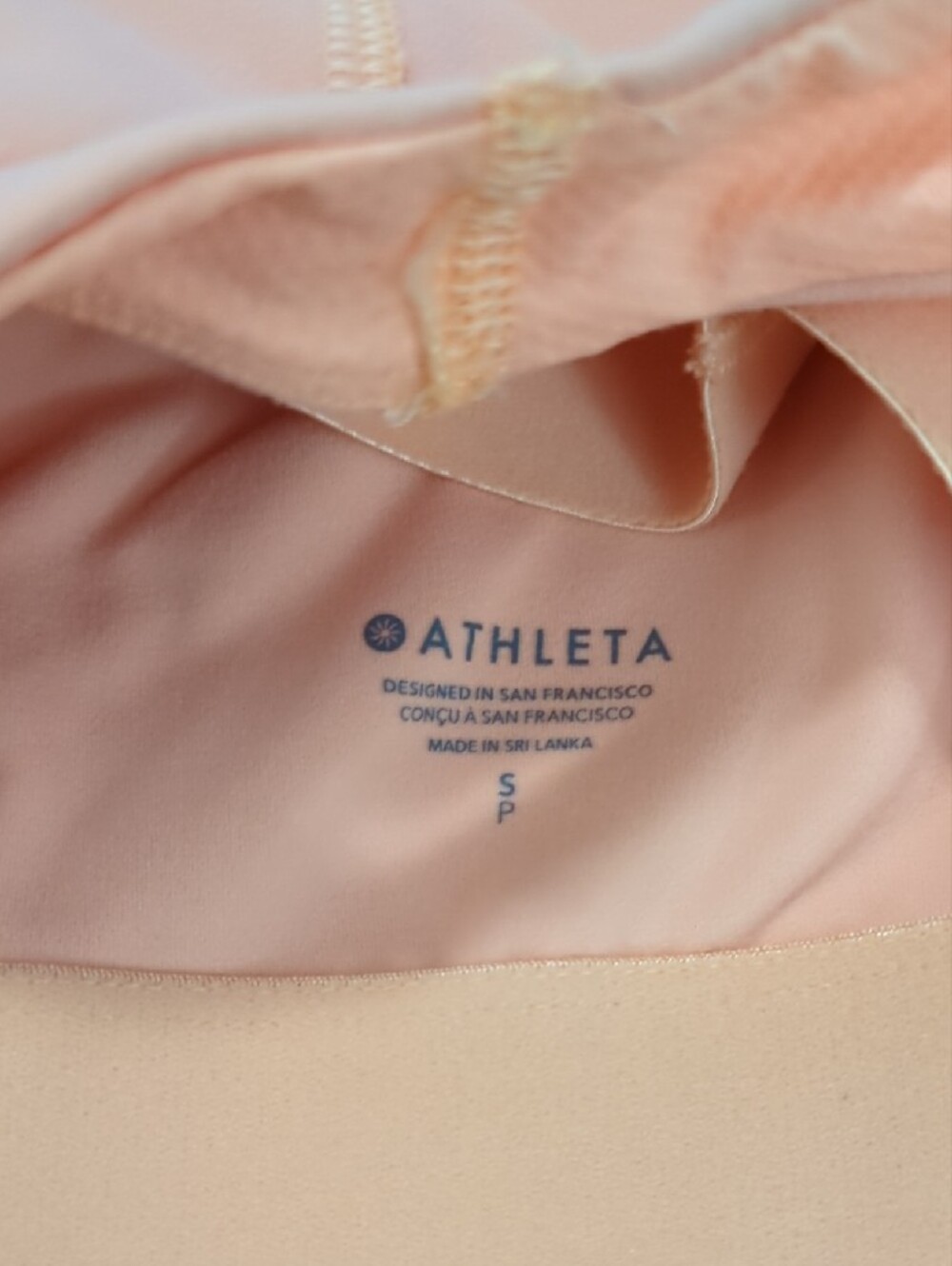 Athleta Light Peach Racerback Crop Top - Picture 5 of 5